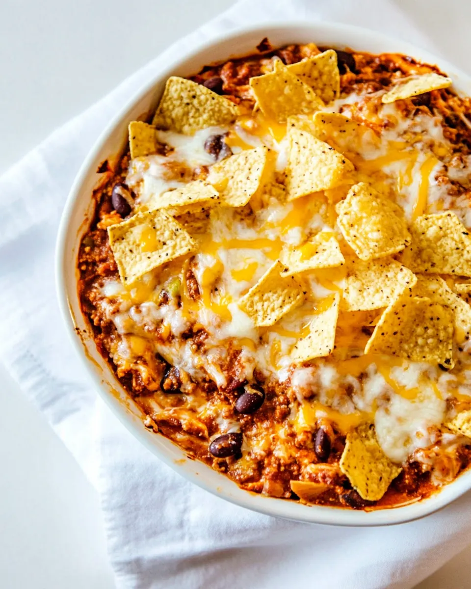 Chips and Cheese Chili Casserole
