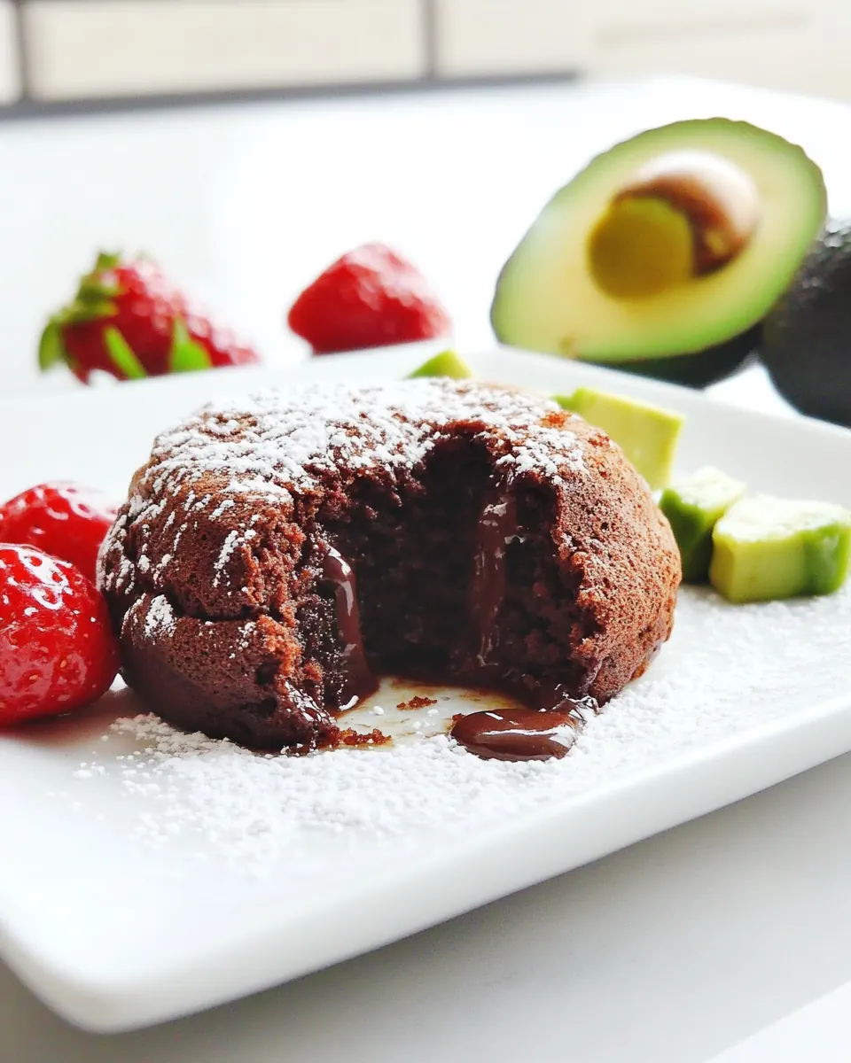 Chocolate Avocado Lava Cakes