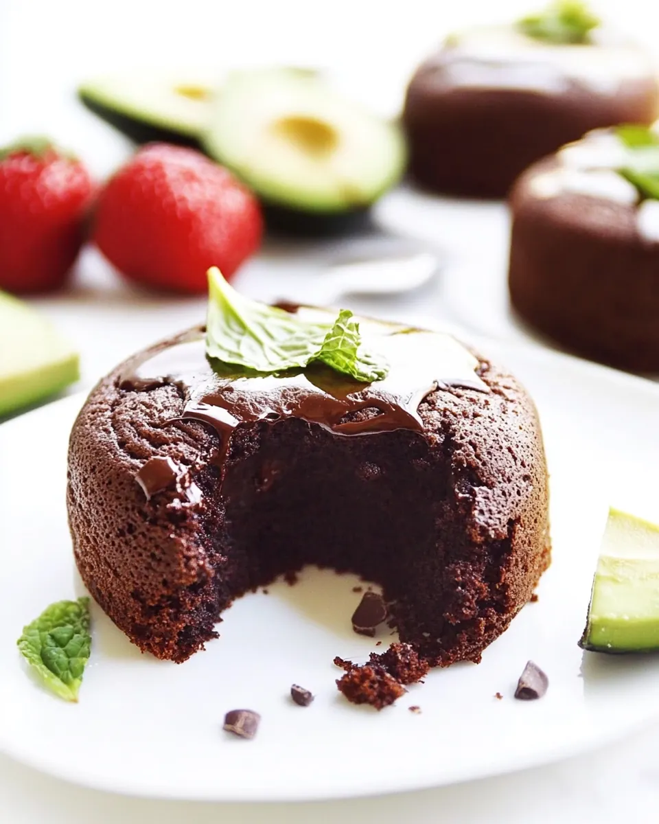 Chocolate Avocado Lava Cakes