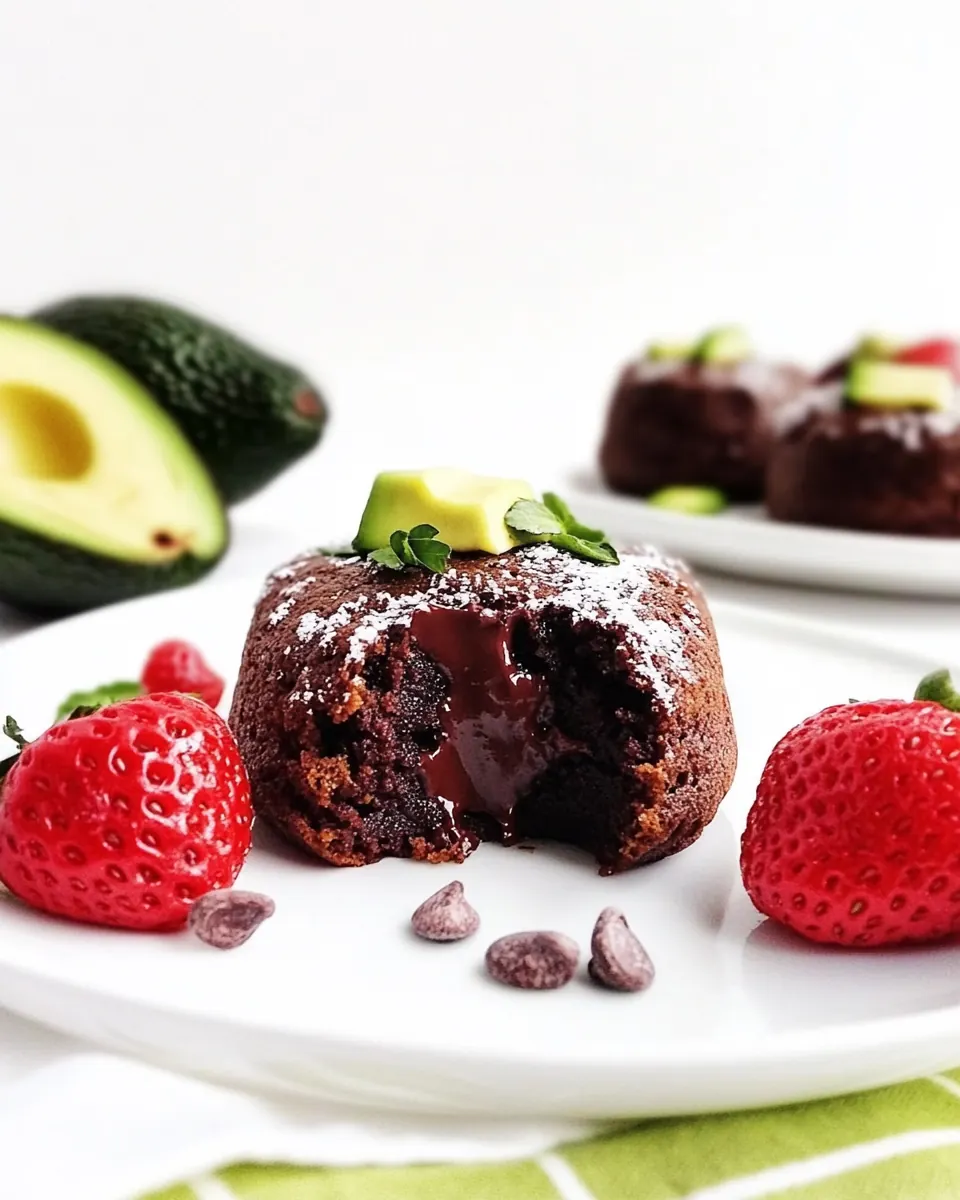 Chocolate Avocado Lava Cakes
