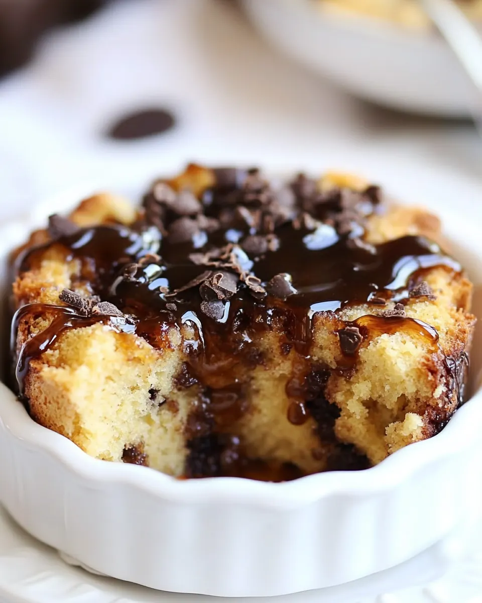 Chocolate Bread Pudding with Salted Caramel Sauce