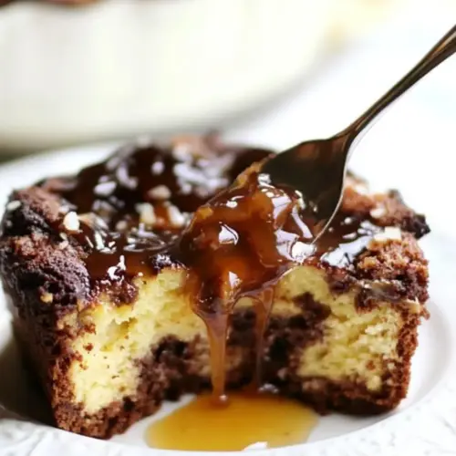 Chocolate Bread Pudding with Salted Caramel Sauce