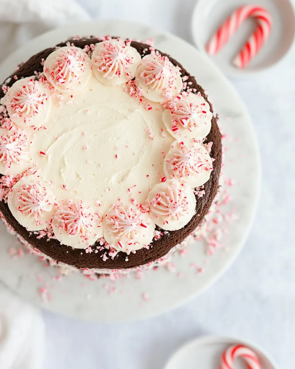 Chocolate Candy Cane Cake