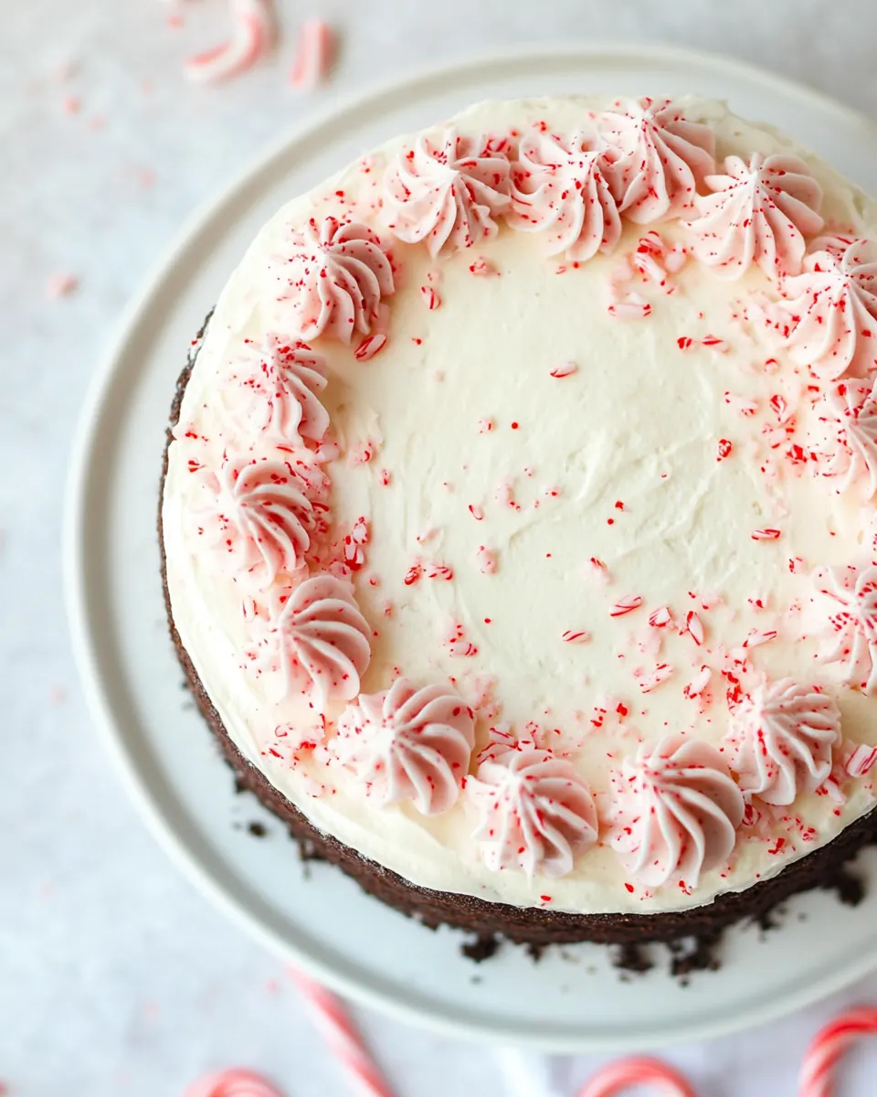 Chocolate Candy Cane Cake