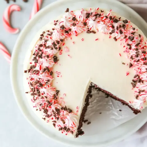 Chocolate Candy Cane Cake