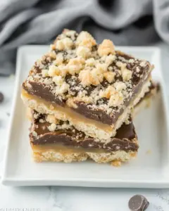 Chocolate Caramel Bars with Streusel