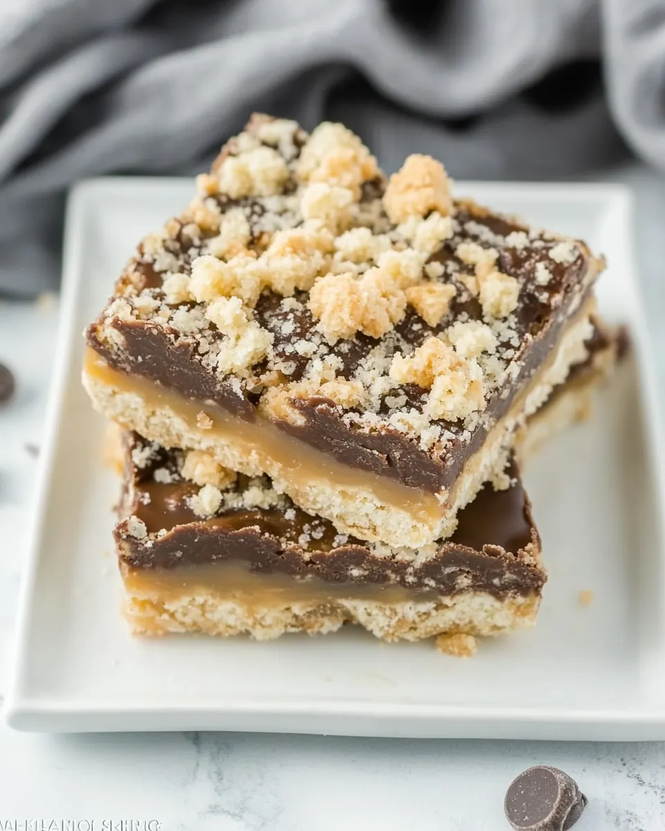 Chocolate Caramel Bars with Streusel