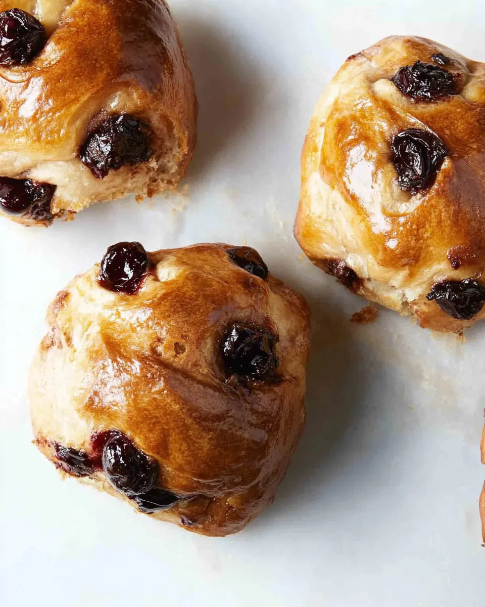 Chocolate Cherry Brioche Buns