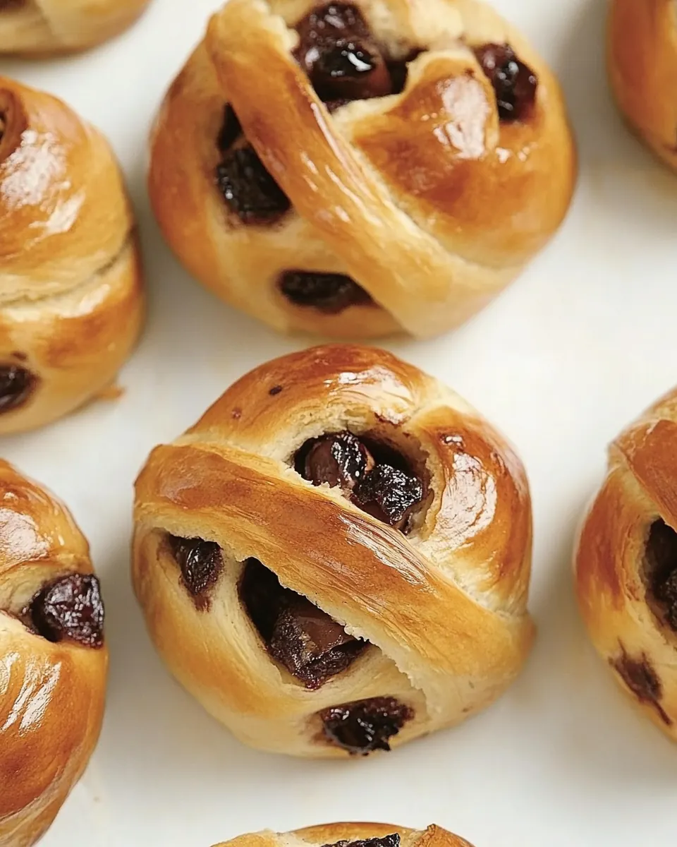 Chocolate Cherry Brioche Buns