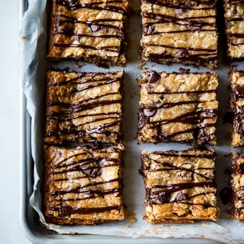 Chocolate Chip Oatmeal Toffee Cookie Bars