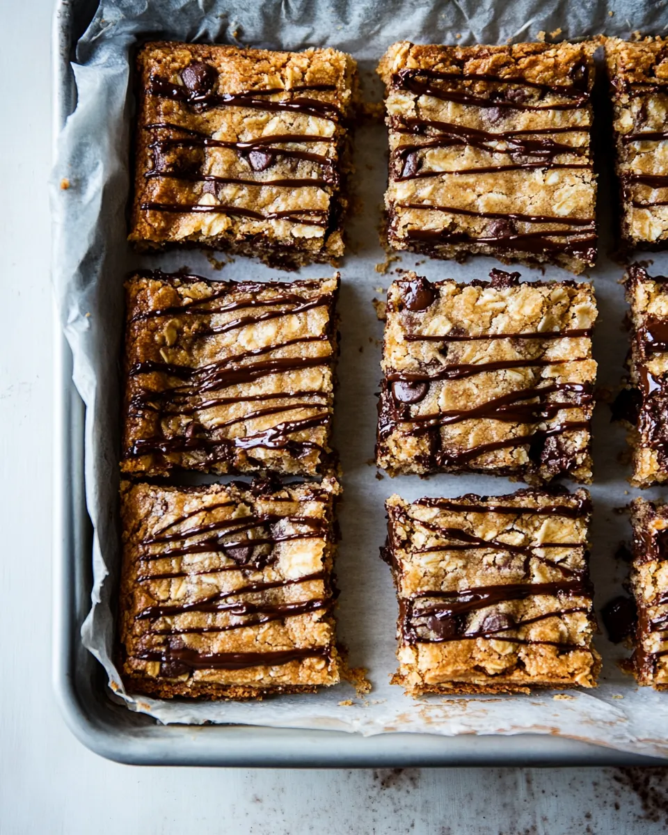 Chocolate Chip Oatmeal Toffee Cookie Bars