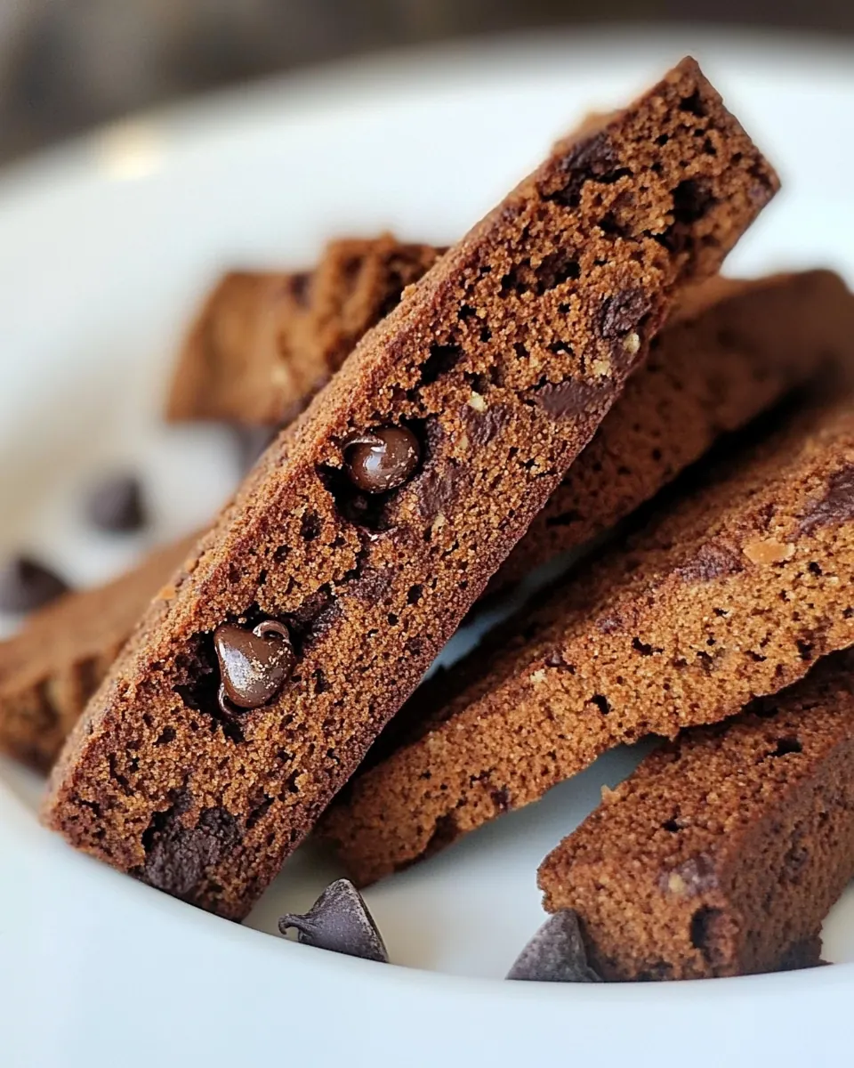 Chocolate Chocolate Chip Biscotti