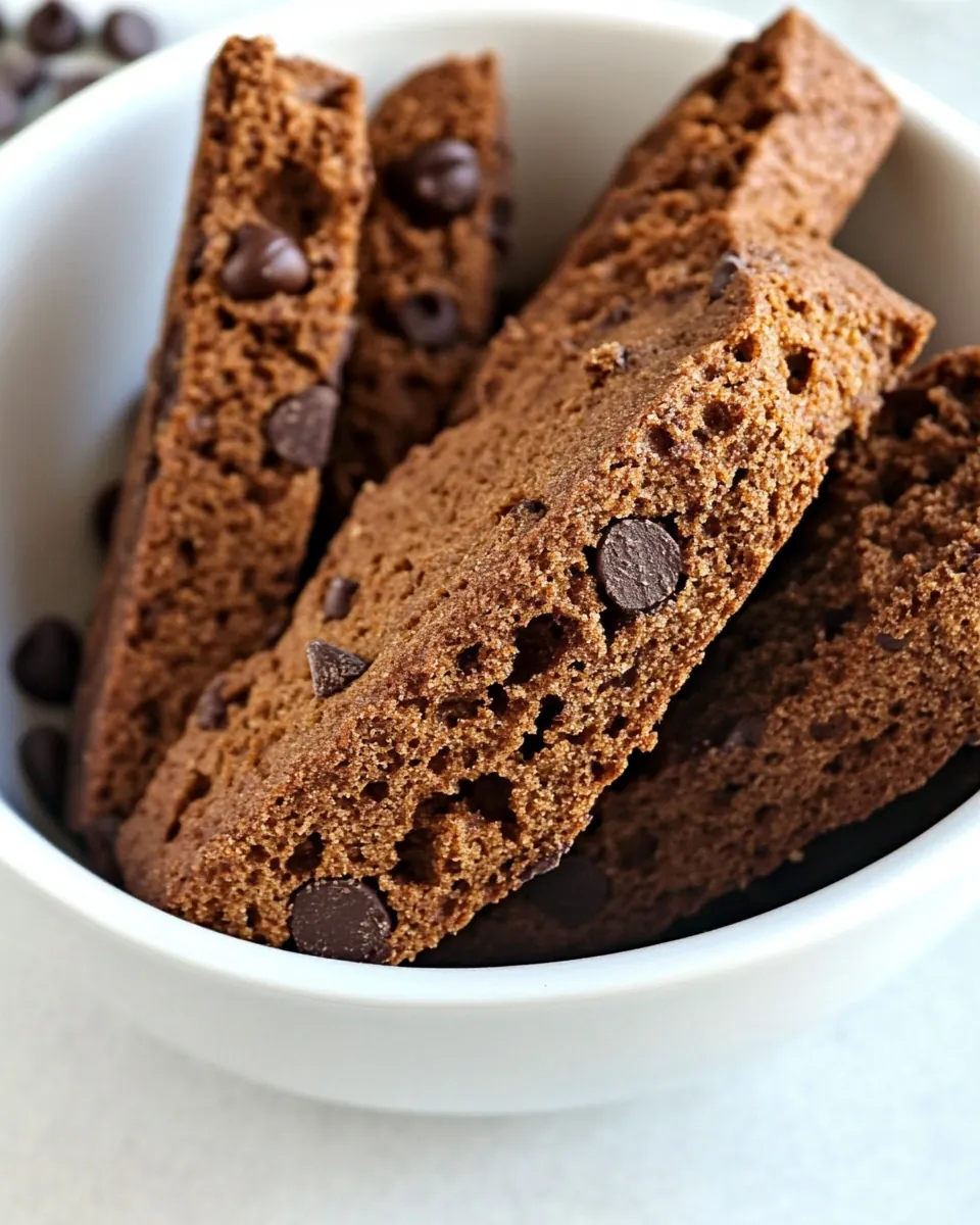Chocolate Chocolate Chip Biscotti