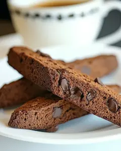 Chocolate Chocolate Chip Biscotti