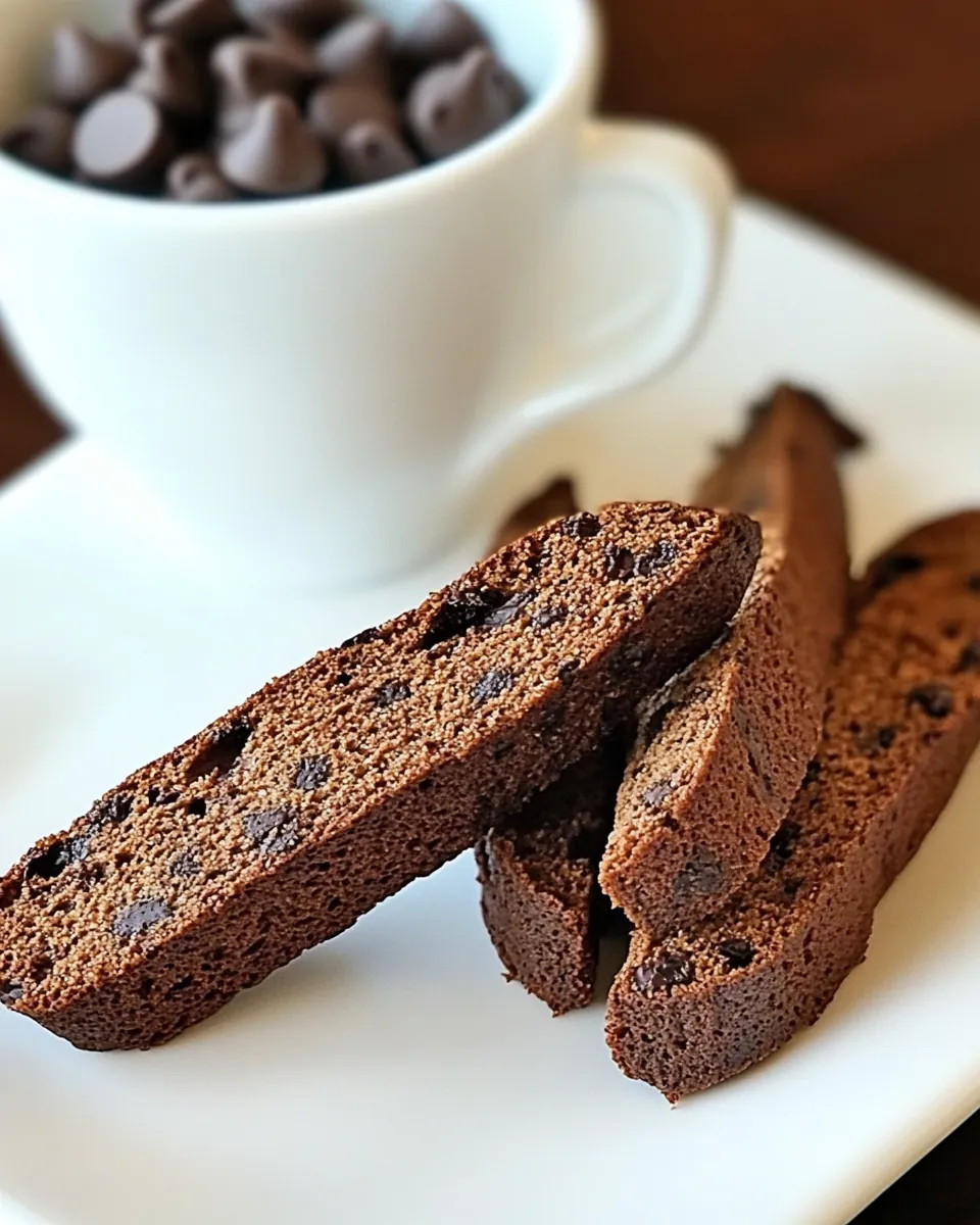 Chocolate Chocolate Chip Biscotti