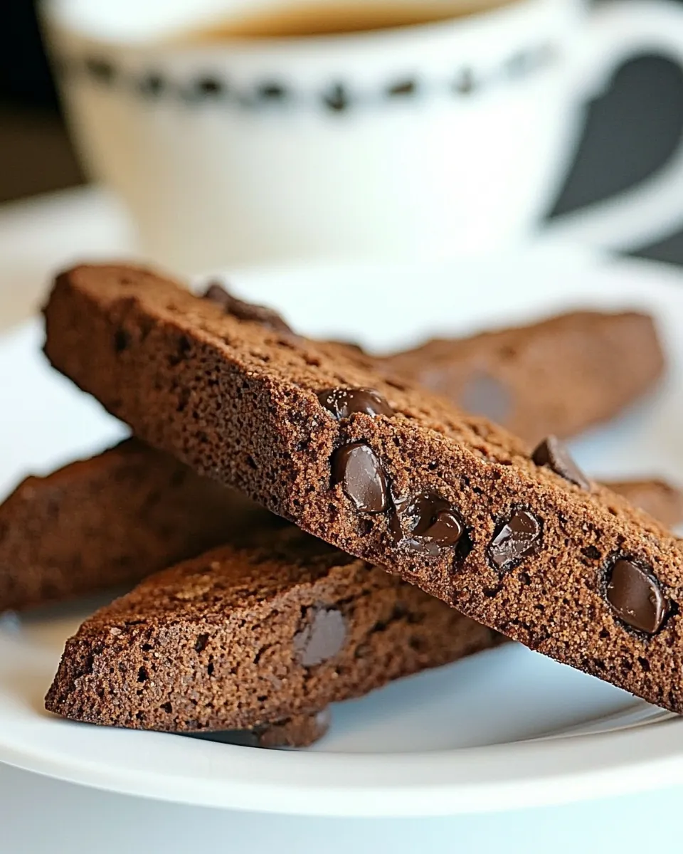 Chocolate Chocolate Chip Biscotti