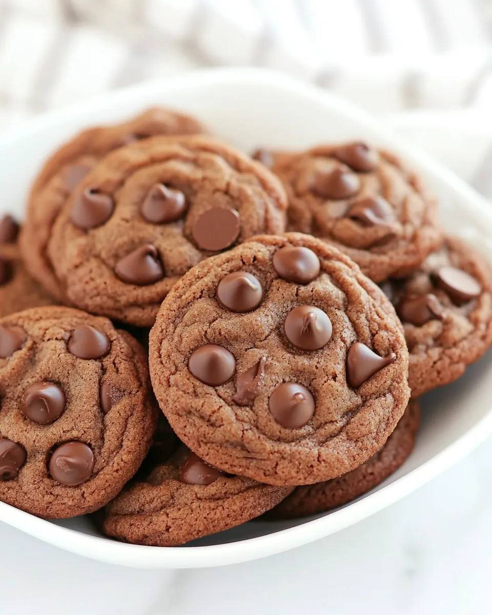 Chocolate Chocolate Chip Pudding Cookies