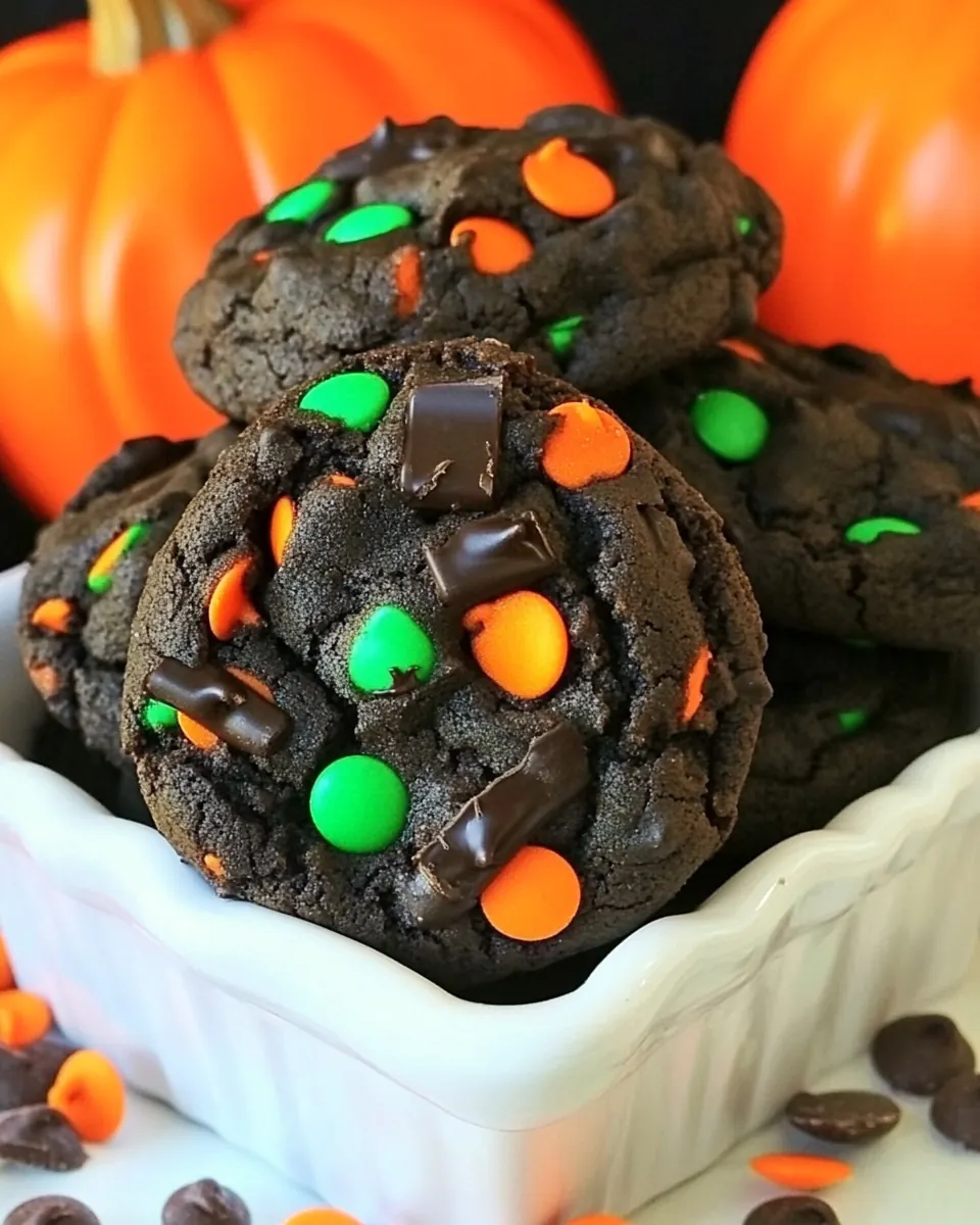 Chocolate Chocolate Halloween Cookies
