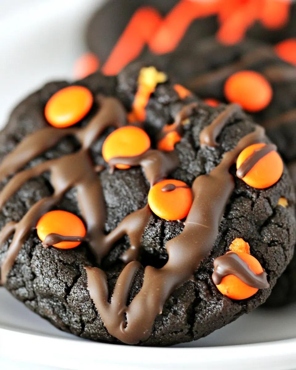Chocolate Chocolate Halloween Cookies