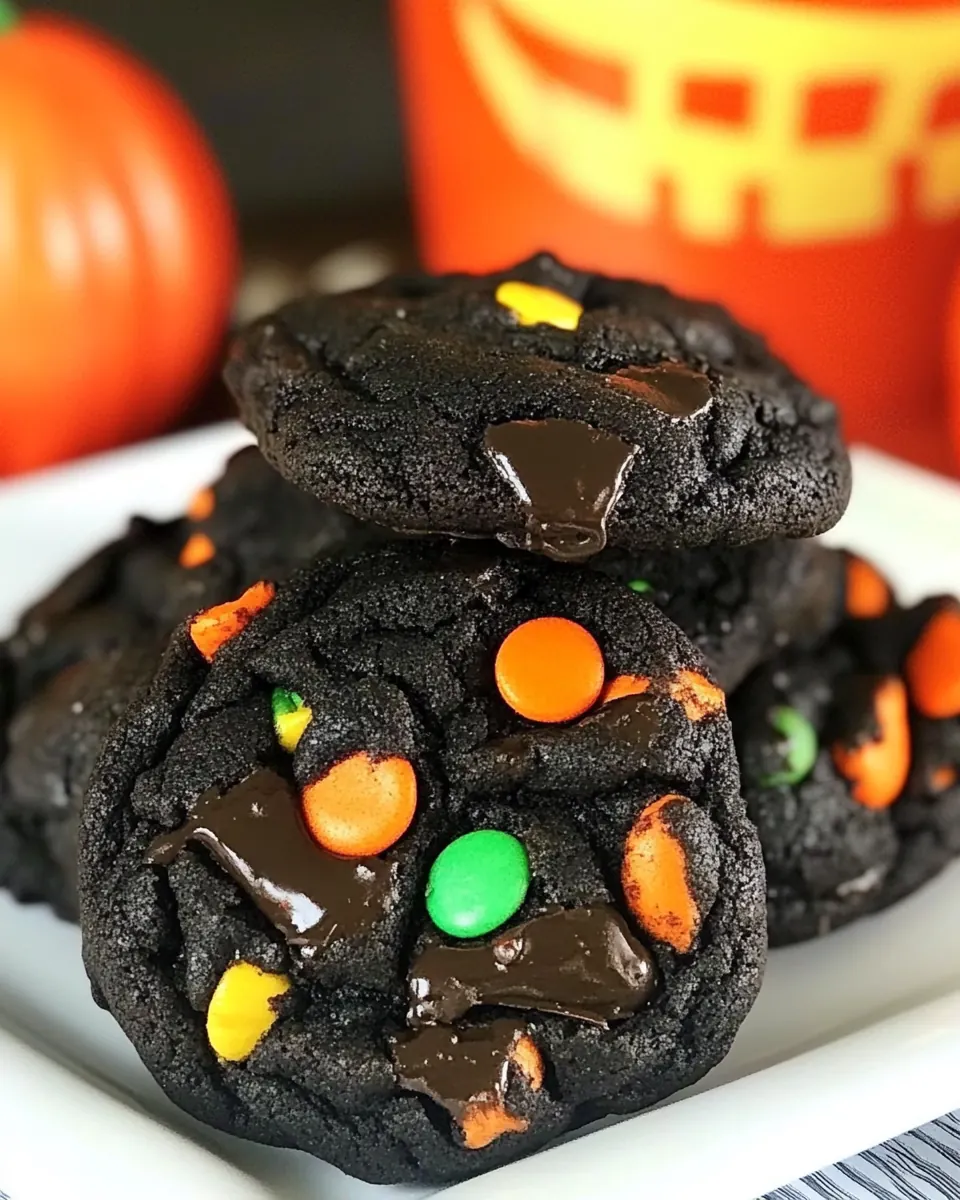 Chocolate Chocolate Halloween Cookies