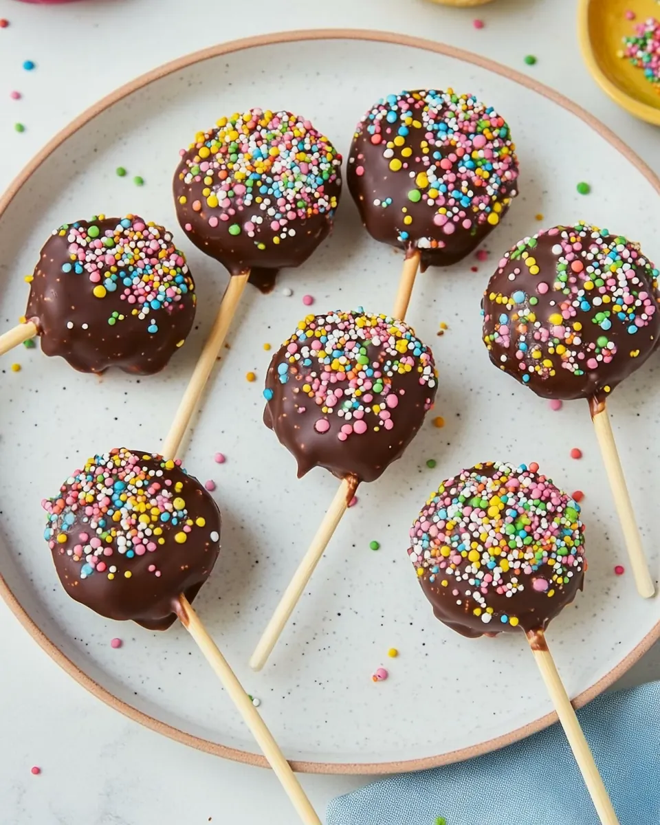 Chocolate Covered Apple Lollipops