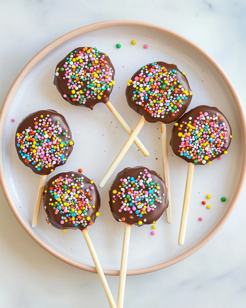 Chocolate Covered Apple Lollipops