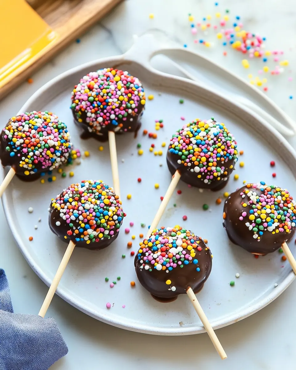 Chocolate Covered Apple Lollipops
