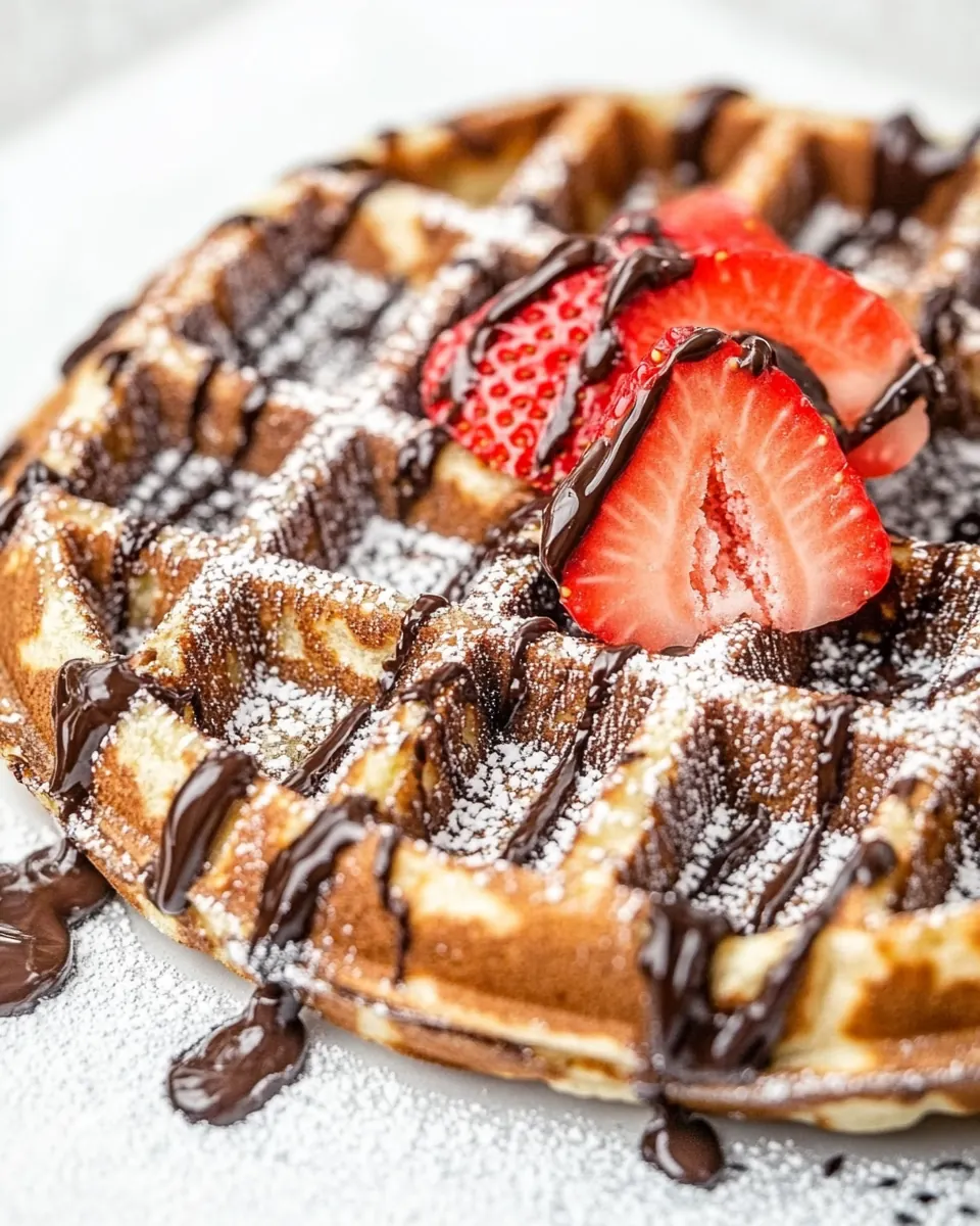 Chocolate Covered Strawberry Waffles