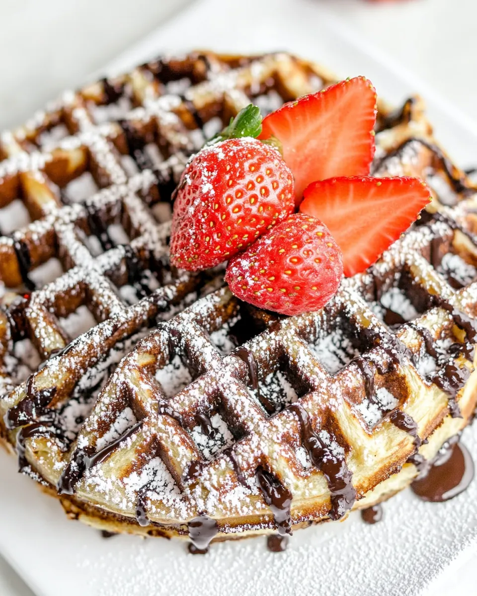 Chocolate Covered Strawberry Waffles