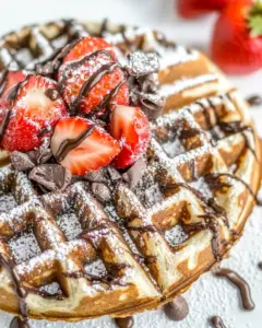 Chocolate Covered Strawberry Waffles
