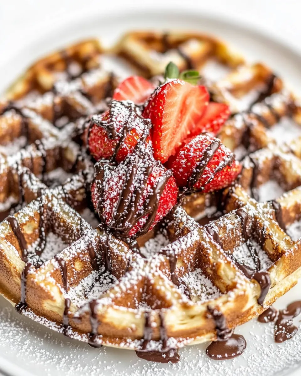 Chocolate Covered Strawberry Waffles