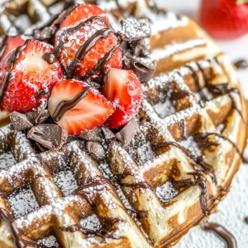 Chocolate Covered Strawberry Waffles