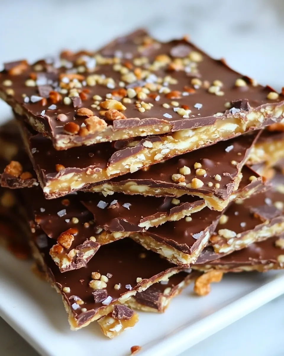 Chocolate Covered Toffee Matzo Crunch
