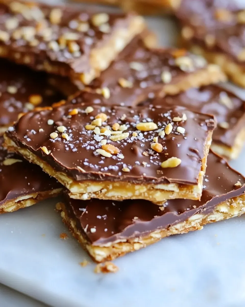 Chocolate Covered Toffee Matzo Crunch