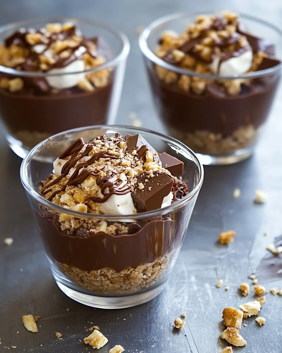 Chocolate Crunch and Elvis Pudding Cups