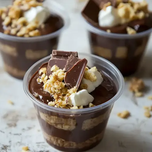 Chocolate Crunch and Elvis Pudding Cups