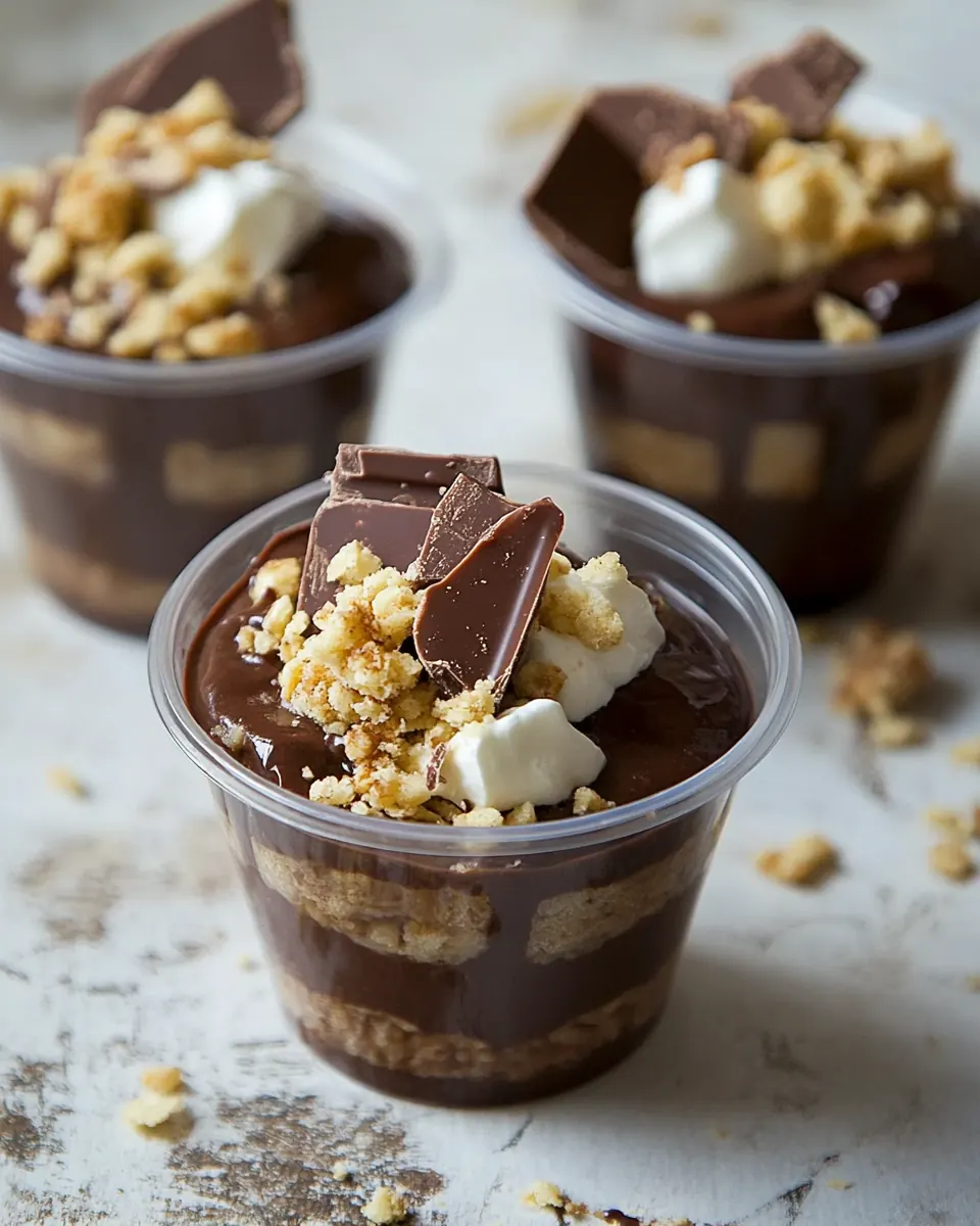 Chocolate Crunch and Elvis Pudding Cups