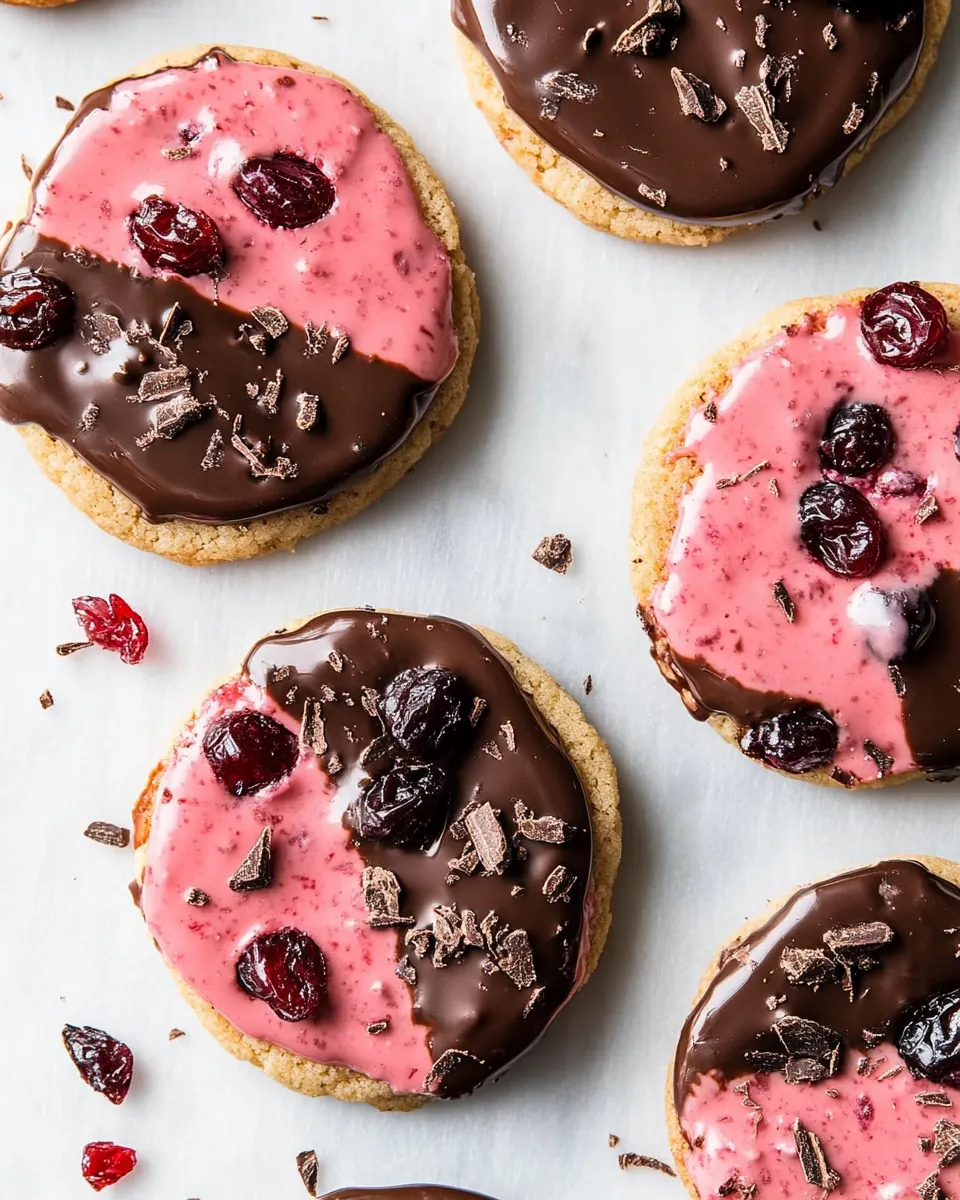 Chocolate Dipped Cranberry Cookies