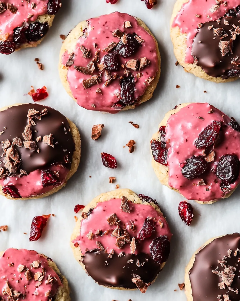 Chocolate Dipped Cranberry Cookies