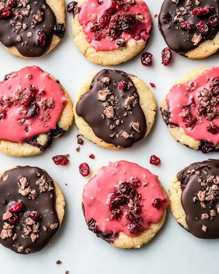 Chocolate Dipped Cranberry Cookies