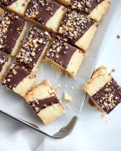 Chocolate Dipped Toffee Shortbread