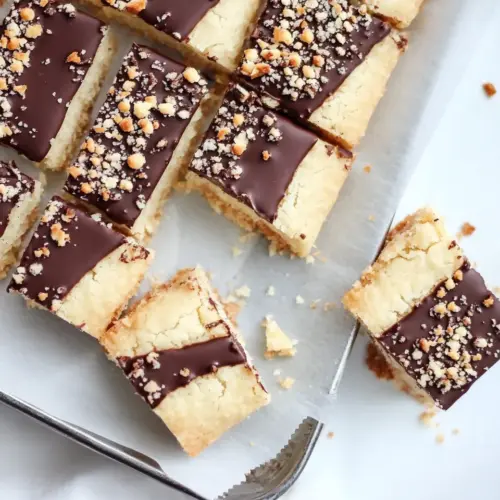 Chocolate Dipped Toffee Shortbread