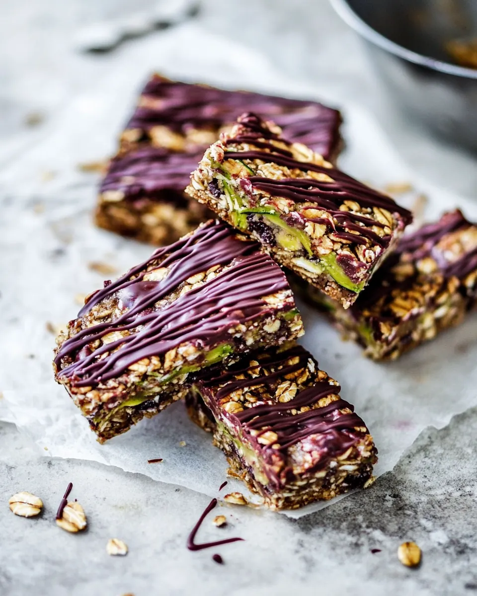 Chocolate Dipped Zucchini Granola Bars