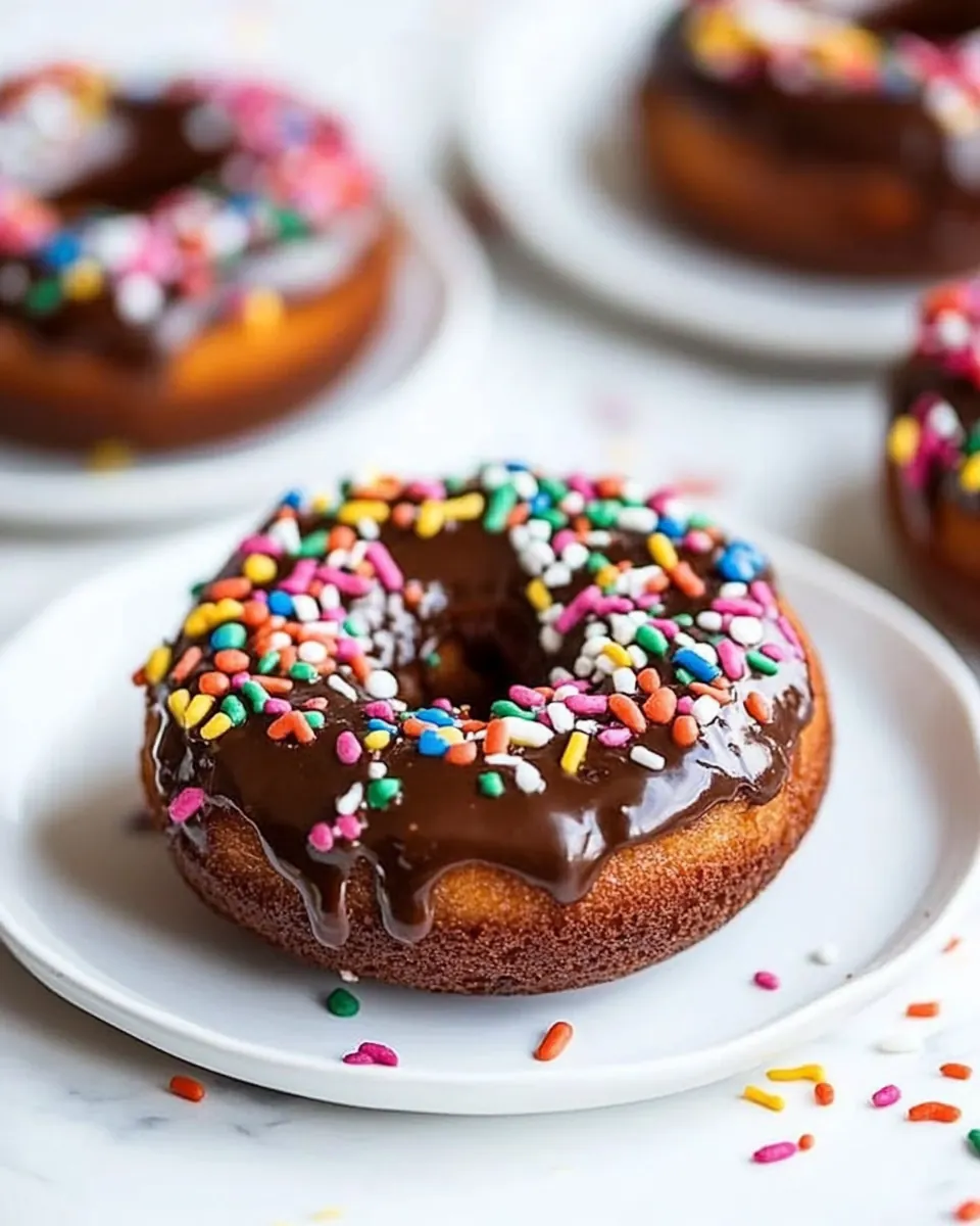 Chocolate Frosted Cake Donuts