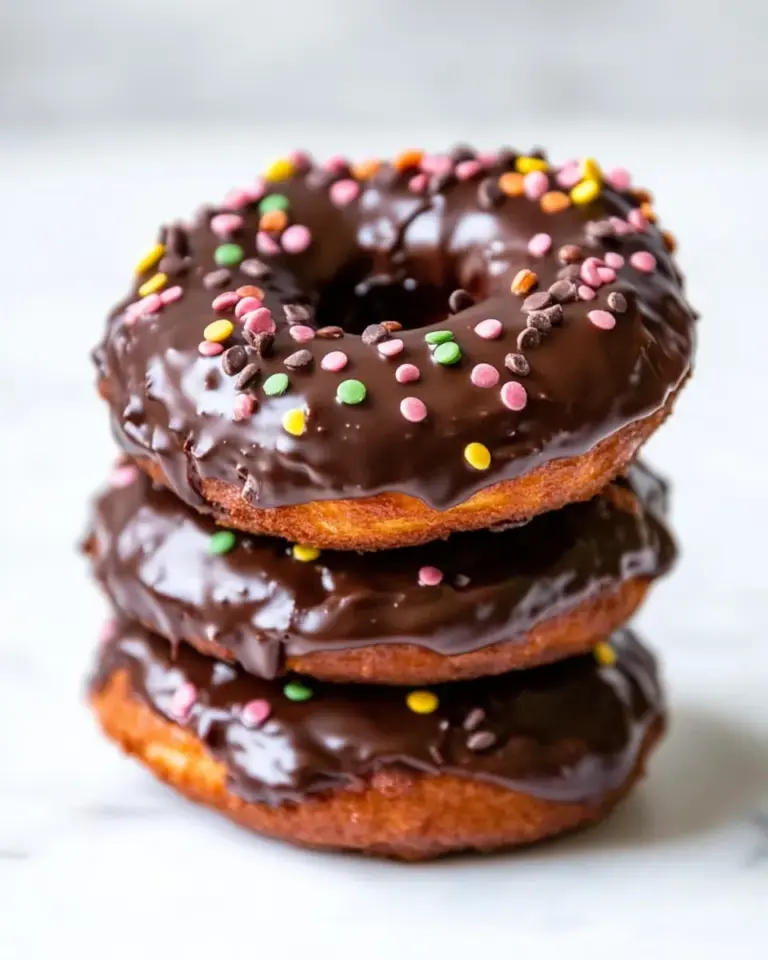 Chocolate Frosted Cake Donuts