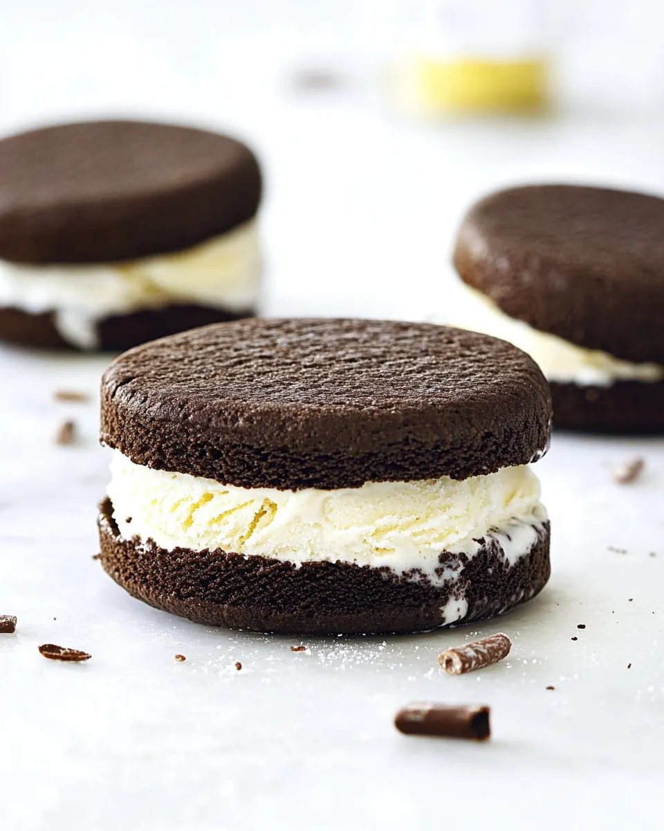 Chocolate Malt Ice Cream Sandwiches