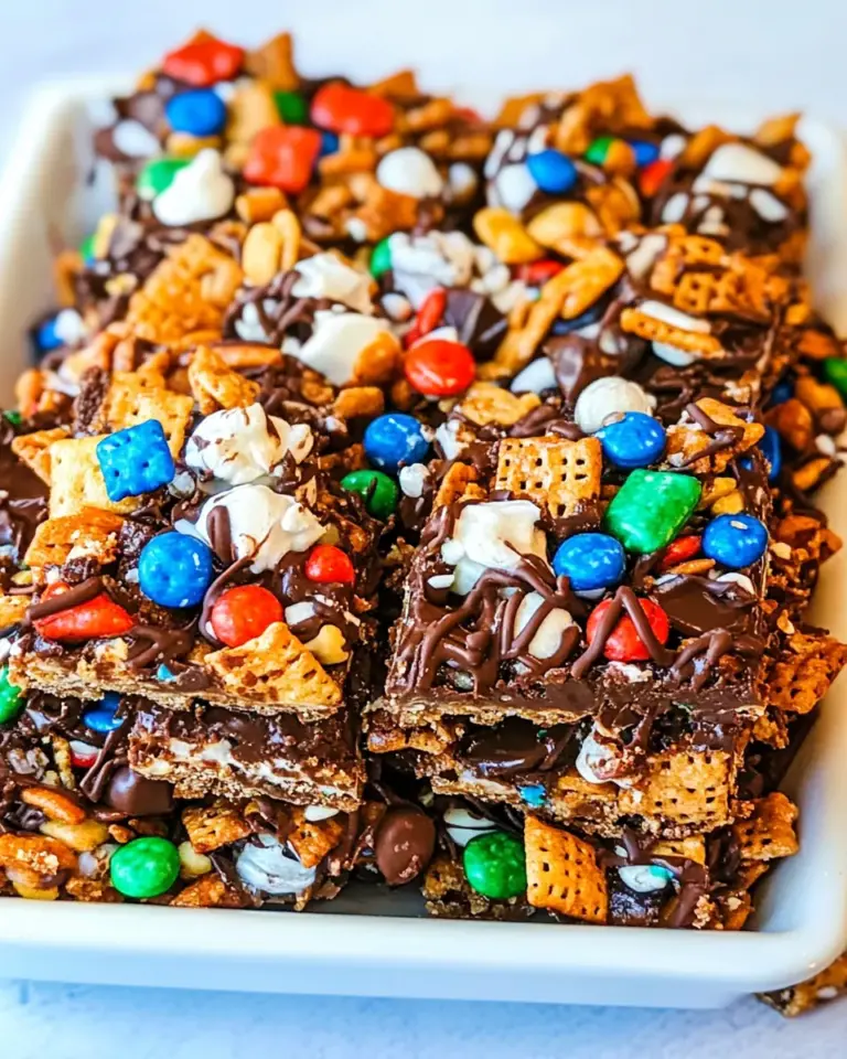 Chocolate Peanut Butter Chex Mix Bars