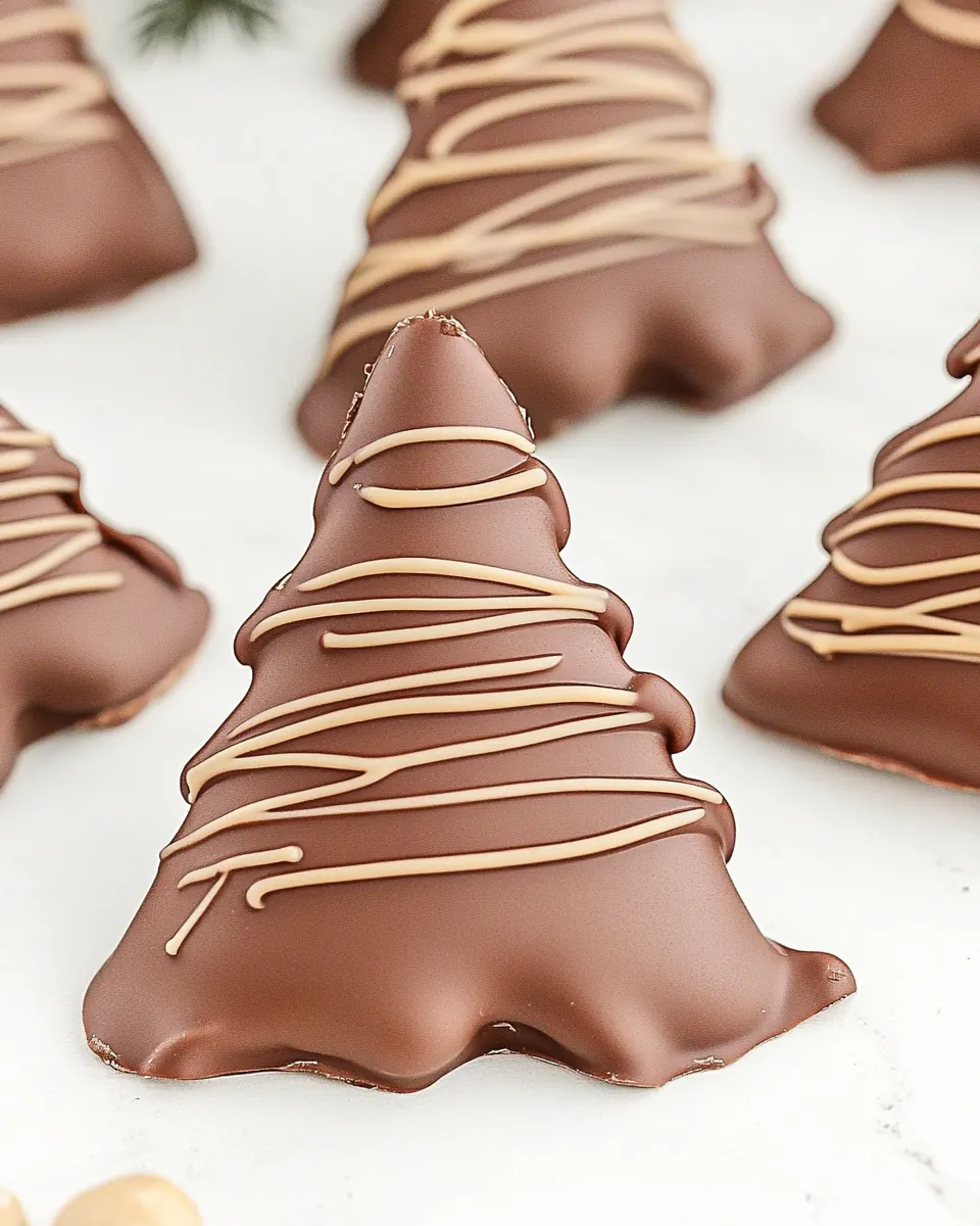Chocolate Peanut Butter Christmas Trees