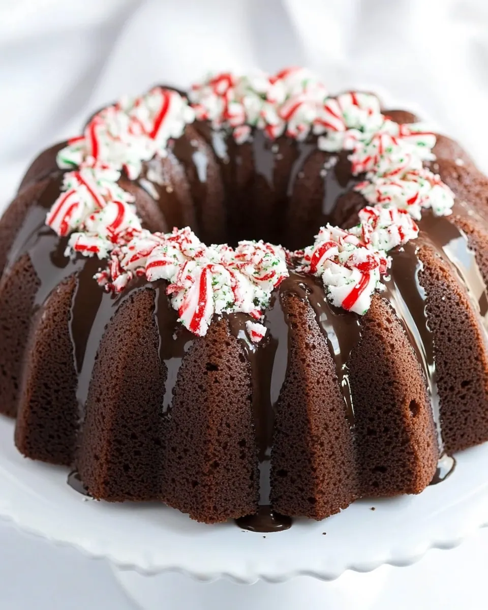 Chocolate Peppermint Bundt Cake