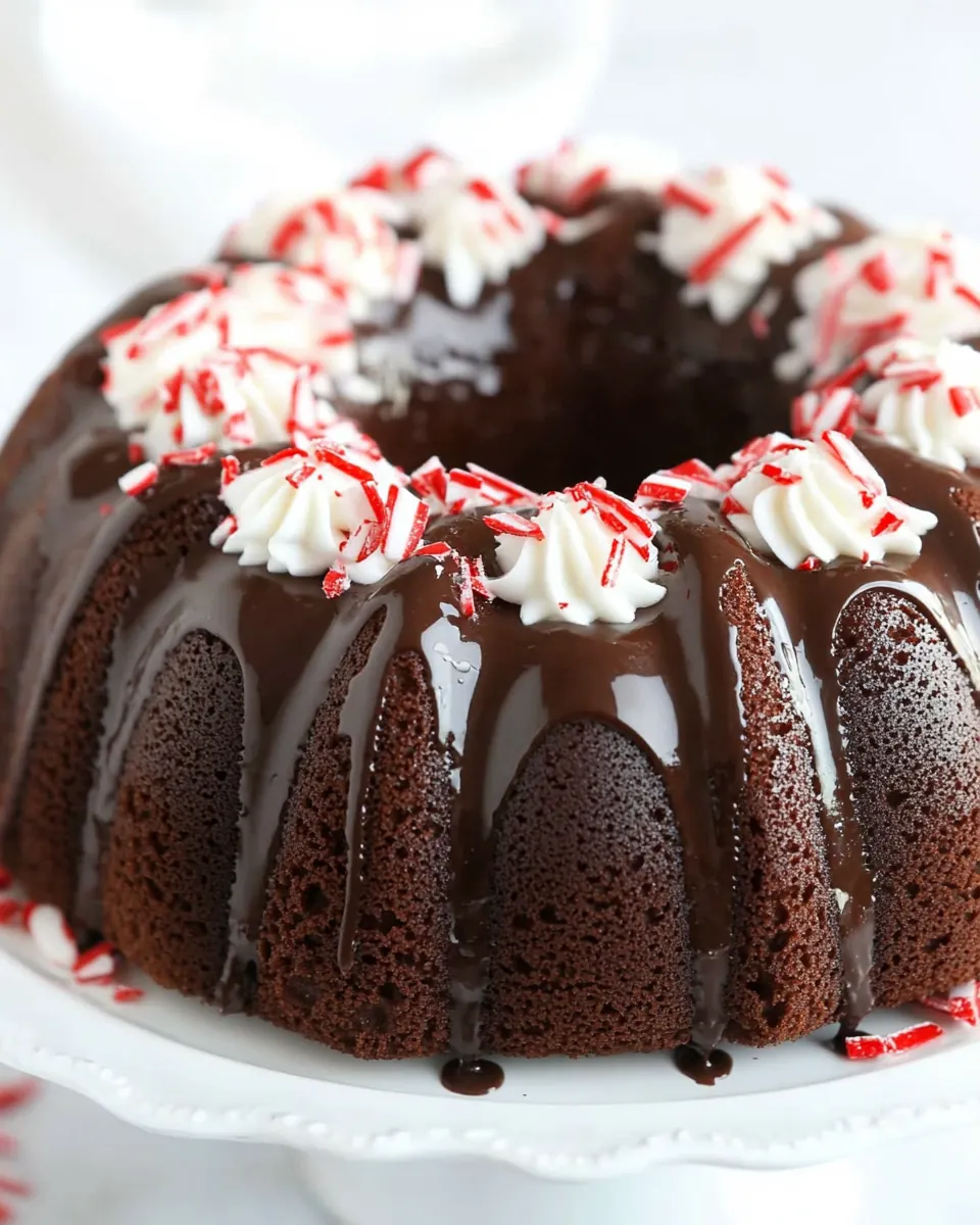 Chocolate Peppermint Bundt Cake